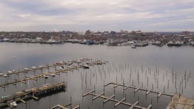 Marina ön nehir kıyı şeridi şehir şehir manzarası Portland Maine