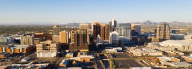 Geç öğleden sonra binalar Phoenix Arizona kentsel şehir özünü bilir