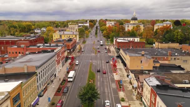 Rochester Street Downtown Canandaigua New York — Stok video