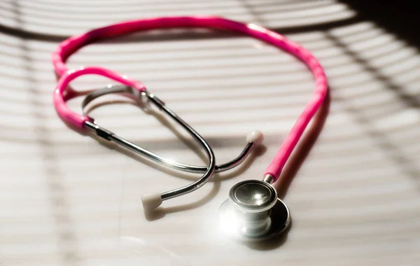 Window Light Washed Stethoscope Doctors Office — Stock Photo, Image