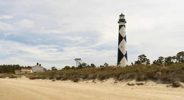 Cape Lookout Lighthouse központi bankok Cape North Carolina — Stock Fotó
