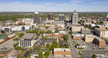 Greensboro Kuzey Carolina Downtown City Skyline Kentsel Çekirdek