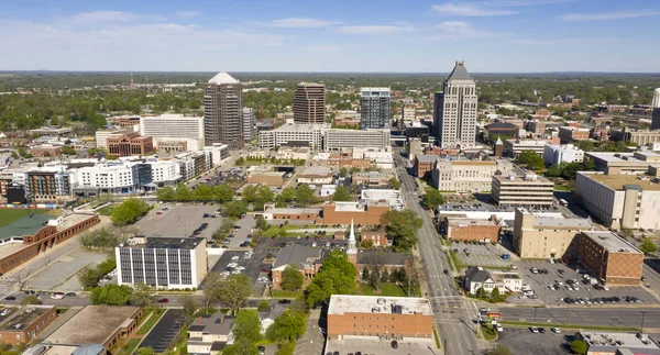 Greensboro North Carolina Downtown Skyline Urban Core — стоковое фото