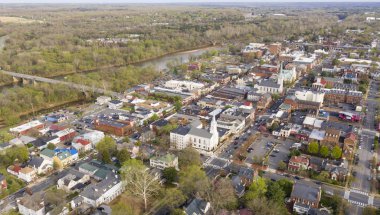 Downtown Fredricksburg Over Güzel Renkli Hava Perspektifi
