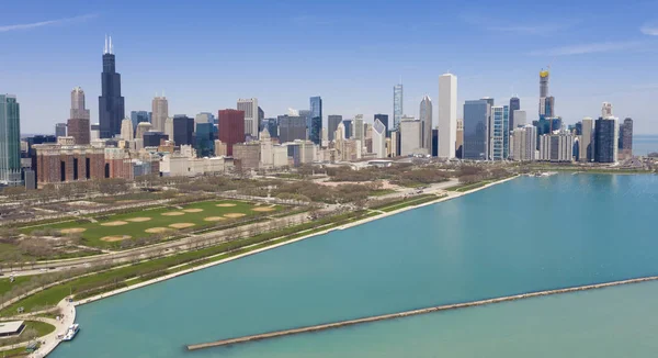 Belo dia claro vista aérea Lake Shore Drive Chicago Illinois — Fotografia de Stock