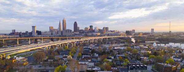 Highway Cleveland Ohio Cuyahoga Ilçe Seat Kuzey Amerika Through — Stok fotoğraf