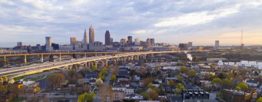 Karayolu Clevleand Ohio Cuyahoga County Seat Kuzey Amerika through