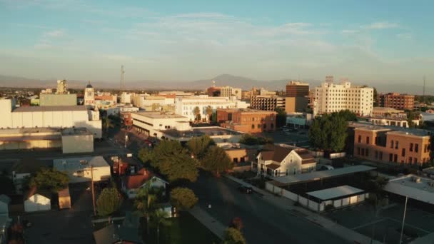 Αεροφωτογραφία Πάνω Από Την Πόλη Της Ερήμου Του Μπέικερσφιλντ Στη — Αρχείο Βίντεο