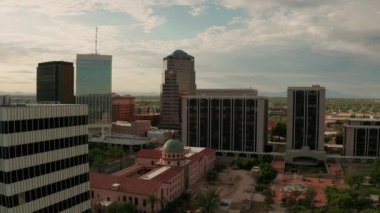 Bulutlu Gökyüzü Hava Perspektif Downtown City Skyline Tucson Arizona
