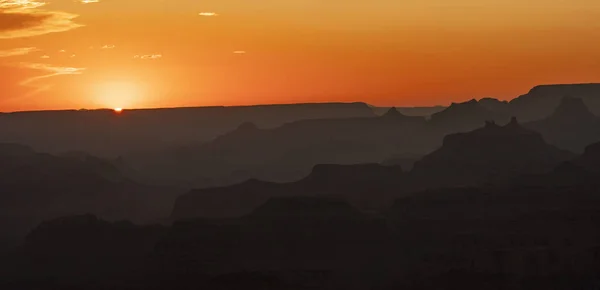 Light and Shadows Fall Across Ridges and Buttes of the Grand Canyon — Stock Photo, Image