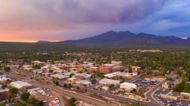 Mount Humphreys at sunset overlooks the area around Flagstaff Arizona clipart