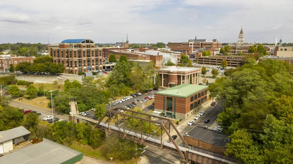 Aerial View over the Buildings and Infrastructure in Clarksville — ストック写真