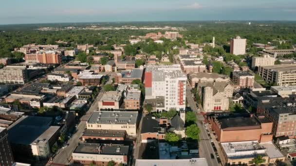 Columbia Missouri Prospettiva Aerea Scivolando Sinistra Verso Centro Città — Video Stock