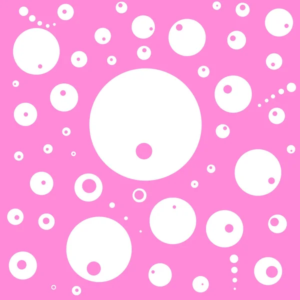 Abstract White Little Big Balls Pink Background — Stock Photo, Image