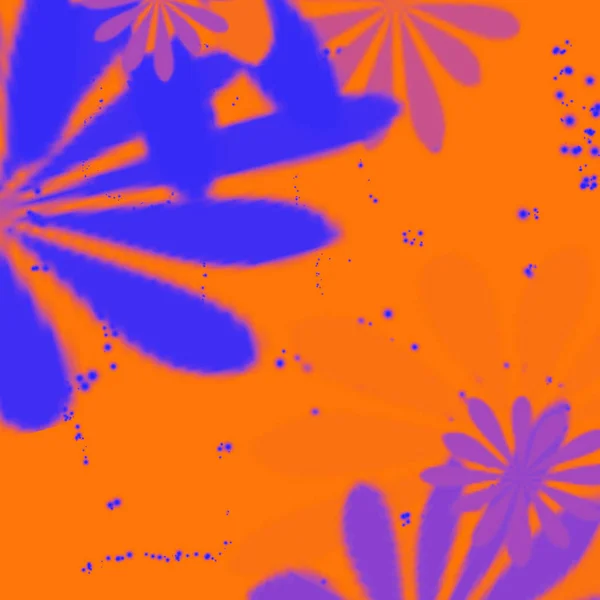 Pretty creative abstraction of blue colors on idea orange background