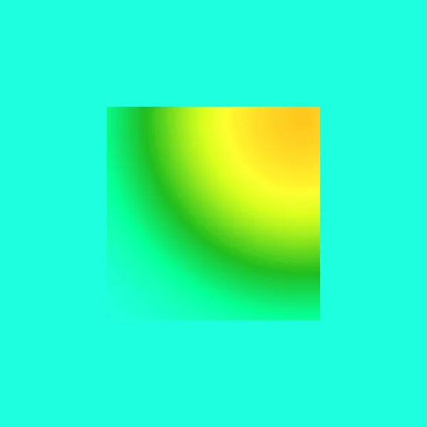 Creative square with abstraction in turquoise, yellow and green for fantasy
