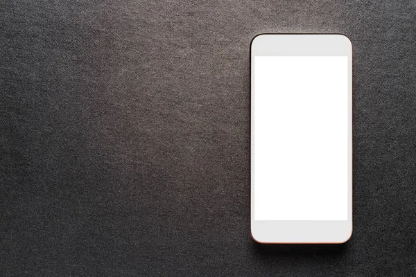 lüks siyah arka plan, üstten görünüm üzerinde beyaz hareket eden smartphone.