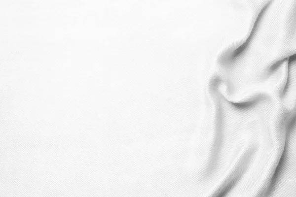 Πολυτελή Λευκά Υφή Υφάσματος Τσαλακωμένο Μετάξι Σατέν Φόντο — Φωτογραφία Αρχείου