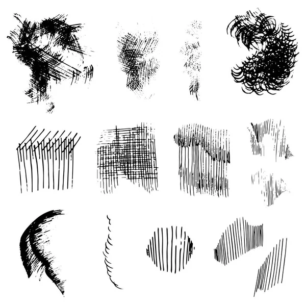 Vektör çizim öğeleri ver. Siyah beyaz dokular için tasarım üzerinde.