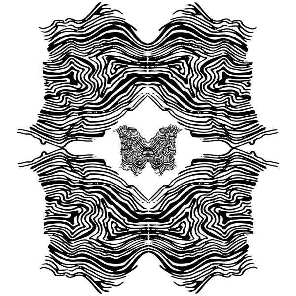 Vektör siyah beyaz simetri öğeler için tasarım üzerinde izole. Soyut süsleme.