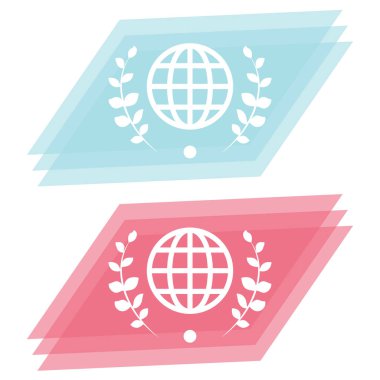 Abtsract vector geometric globe logo. Earth emblem. clipart