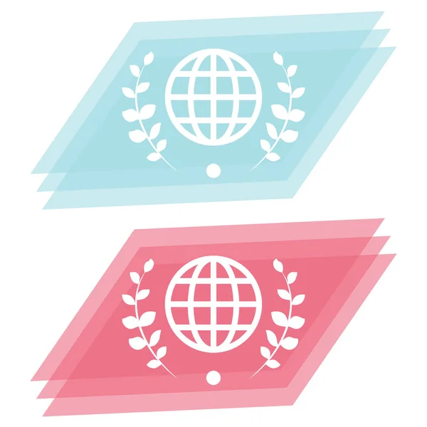 Abtsract vector geometric globe logo. Earth emblem. — Stock Vector