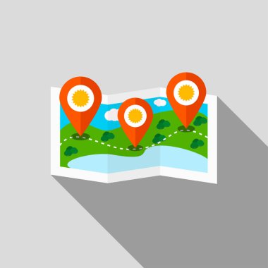 Ekoturizm renkli vektör çizim.