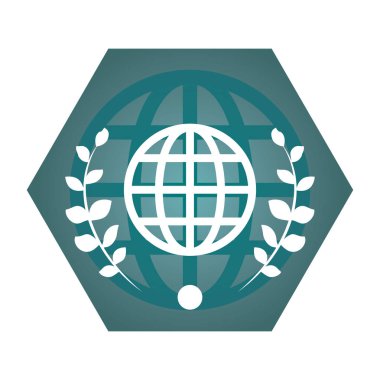 Geometrik vektör küre düz simgesi