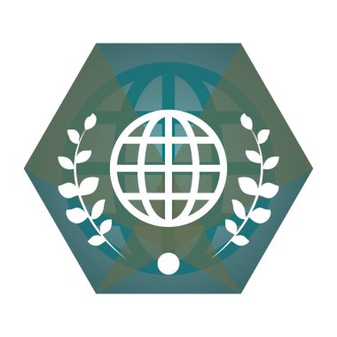 Geometrik vektör küre düz simgesi