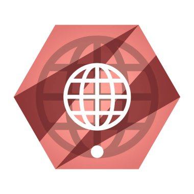 Geometrik vektör küre düz simgesi