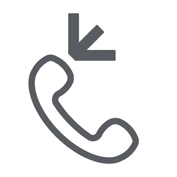 携帯電話のアウトラインのアイコンをベクトル。リング符号 — ストックベクタ