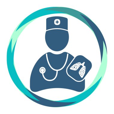 Doktor stetoskop aracı ile. hasta akciğer roentgen