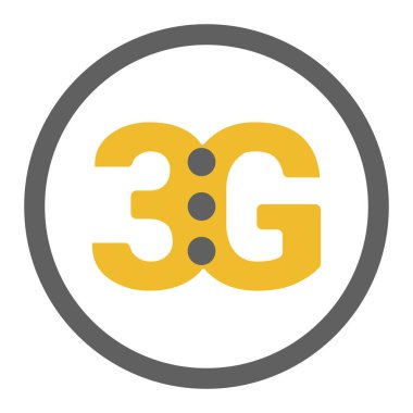 Sinyal gücü noktalar ile düz 3g vektör logo 