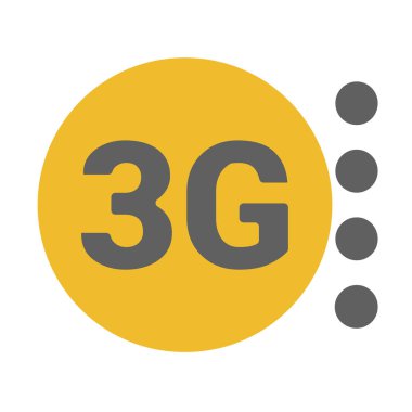 Sinyal gücü noktalar ile düz 3g vektör logo 