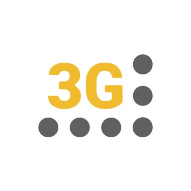 Sinyal gücü noktalar ile düz 3g vektör logo 