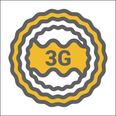 Olağandışı düz 3g logo simge geometrik desenli