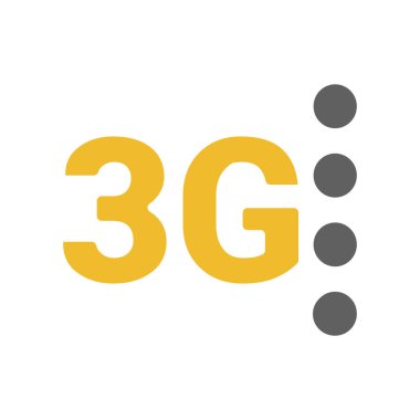 Sinyal gücü noktalar ile düz 3g vektör logo 