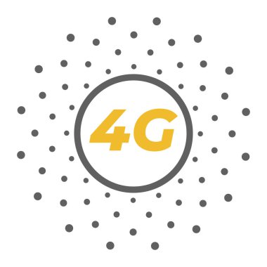 Düz 4g vektör çizim nokta desenli