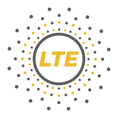 LTE kablosuz mobil Internet standart düz amblemi