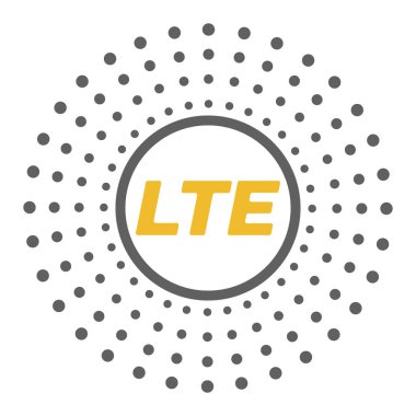 LTE kablosuz mobil Internet standart düz amblemi
