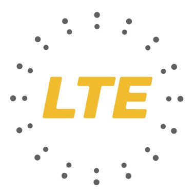 LTE kablosuz mobil Internet standart düz amblemi