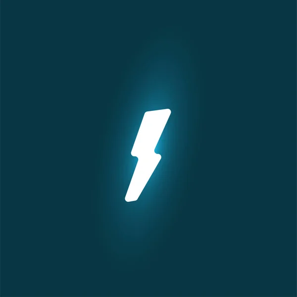 Vector power button template. Glowing lightning — Stock Vector