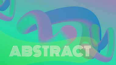 3D soyut sıvı şekiller. Açılış sayfası şablonu.