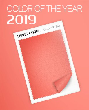 Canlı mercan kumaş vektör örnek