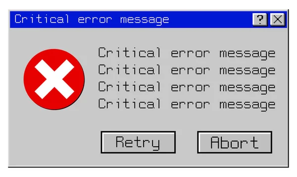 Vector vintage sistema de diálogo de error — Archivo Imágenes Vectoriales