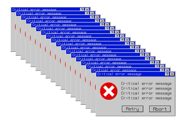 ベクトル ビンテージ システム エラー ダイアログ — ストックベクタ
