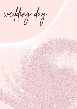 Wedding card vector cover template rose soft clipart