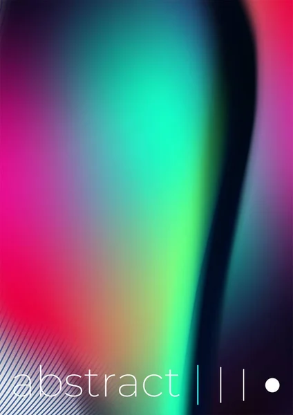 Hologram rokerige voorbladsjabloon met geometrische lijnen — Stockvector