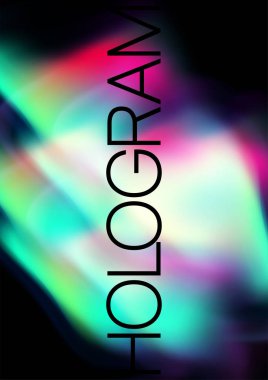 Hologram sıvı şekil soyut vektör şablonu