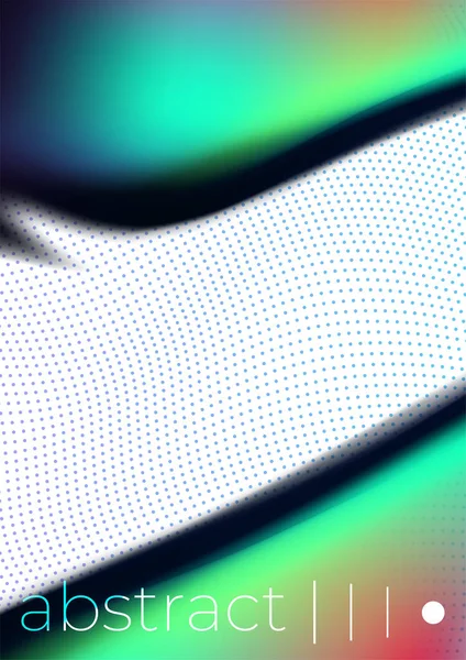 Plantilla de cubierta ahumada holograma con líneas geométricas — Vector de stock